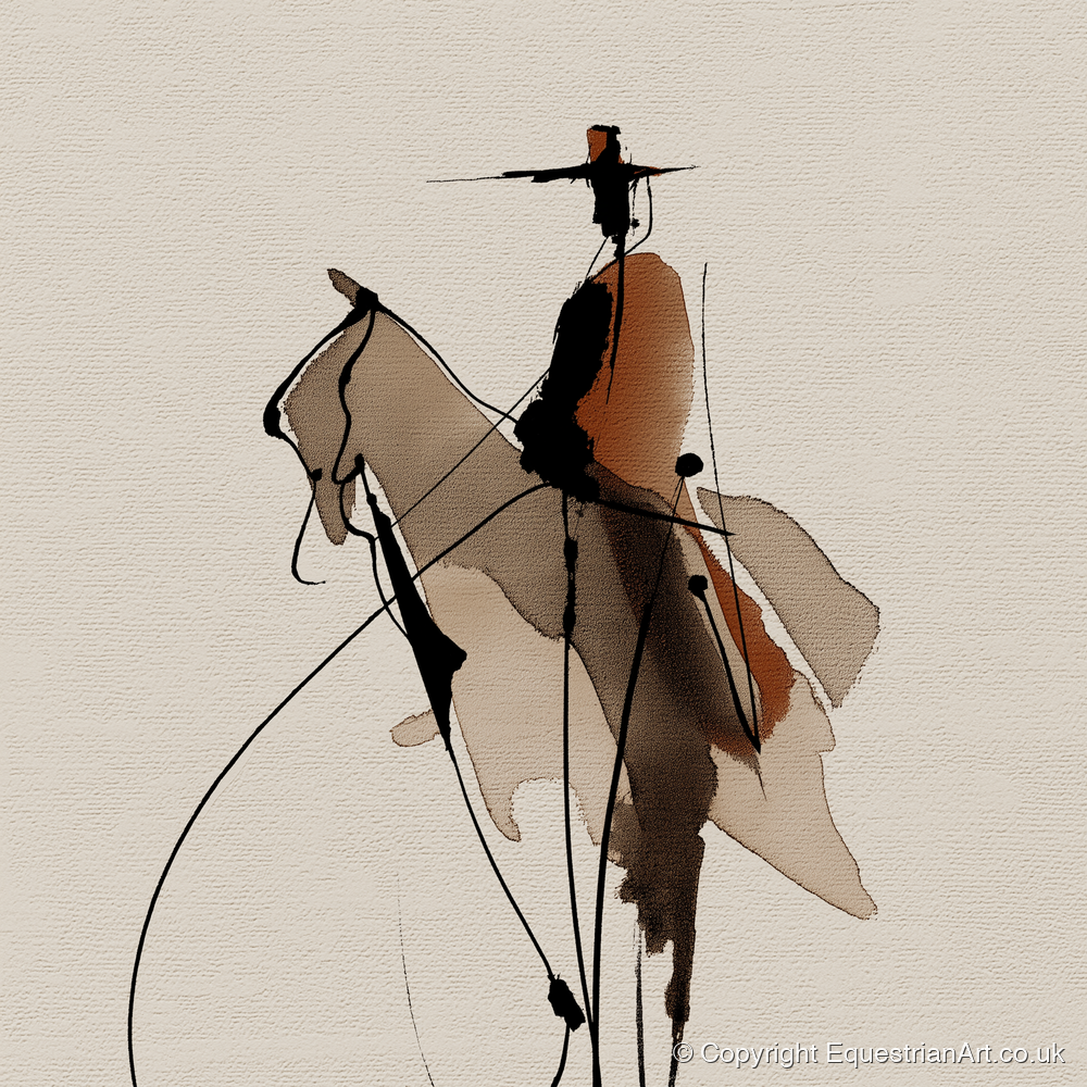 Vaquero Silhouette - western horse art print and canvas by Julian Vance A.I