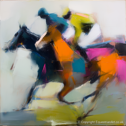 Velocity in Colour - racing horse art print and canvas by Warren Yates A.I