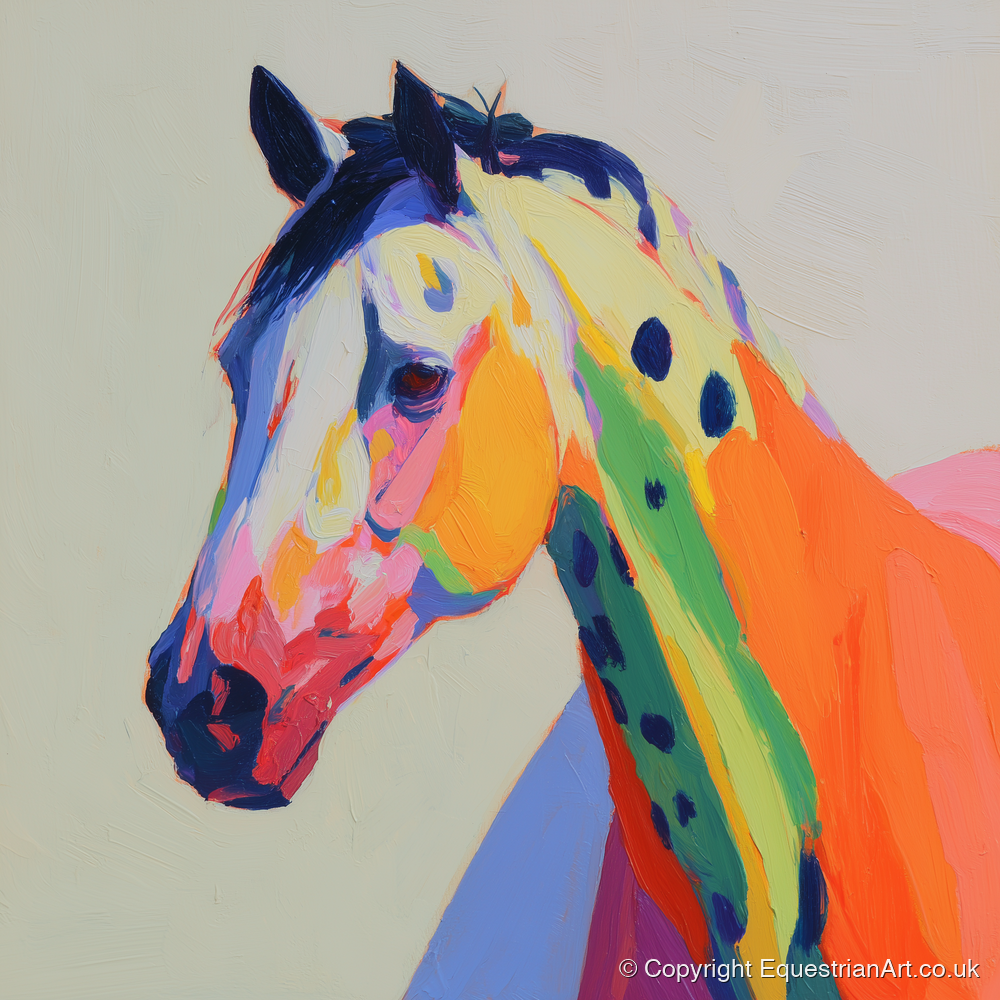 Vibrant Appaloosa Spirit - horse breed art print and canvas by Desmond Locke A.I