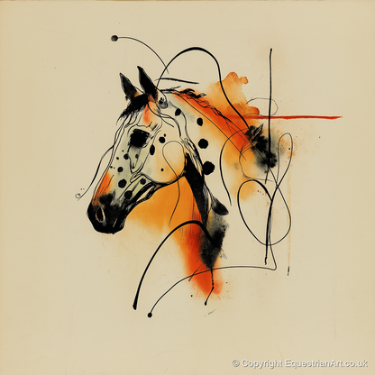 Vibrant Appaloosa Spirit - horse breed art print and canvas by Edwin Carlisle A.I