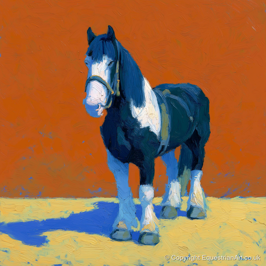 Vibrant Heavy Cob - horse breed art print and canvas by Hugo Beckett A.I