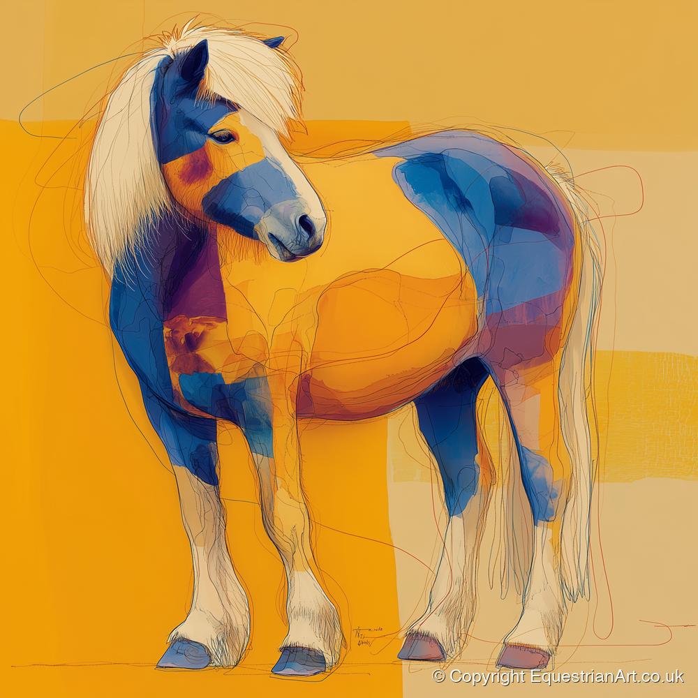Vibrant Native Spirit - horse breed art print and canvas by Tobias Blake A.I