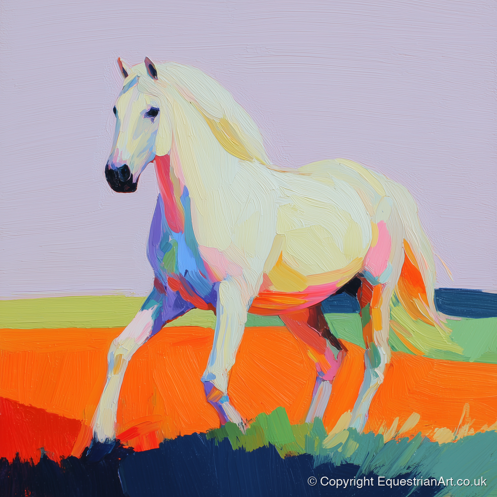 Vibrant Stride - horse breed art print and canvas by Desmond Locke A.I