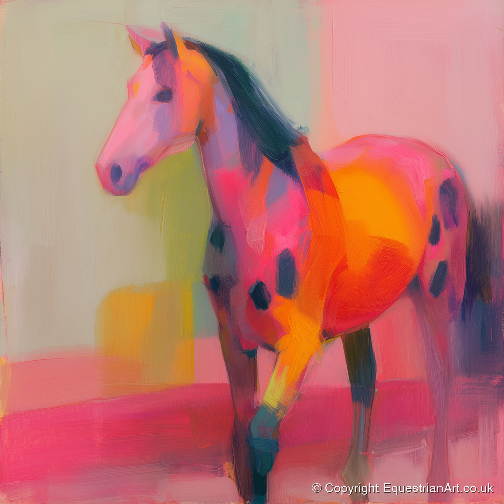 Vivid Appaloosa Spirit - horse breed art print and canvas by Rosalind Pierce A.I