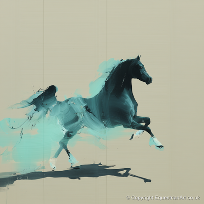 Vivid Arabian Energy - horse breed art print and canvas by Callum Ross A.I