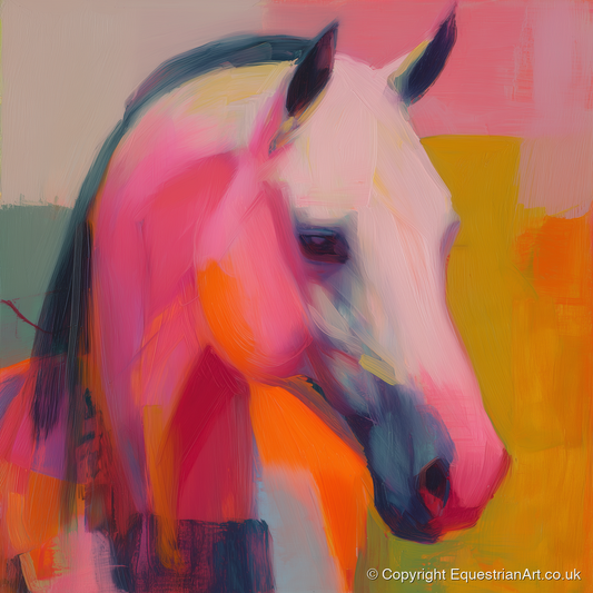 Vivid Equine Expression - horse breed art print and canvas by Rosalind Pierce A.I
