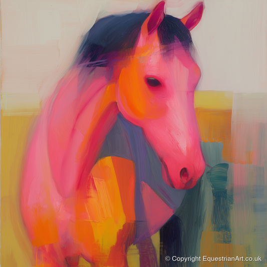 Vivid Equine Spirit - horse breed art print and canvas by Rosalind Pierce A.I