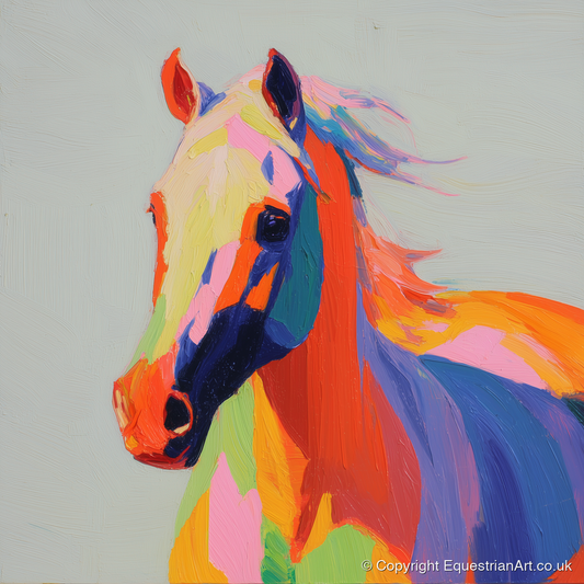 Vivid Equine Spirit - horse breed art print and canvas by Desmond Locke A.I