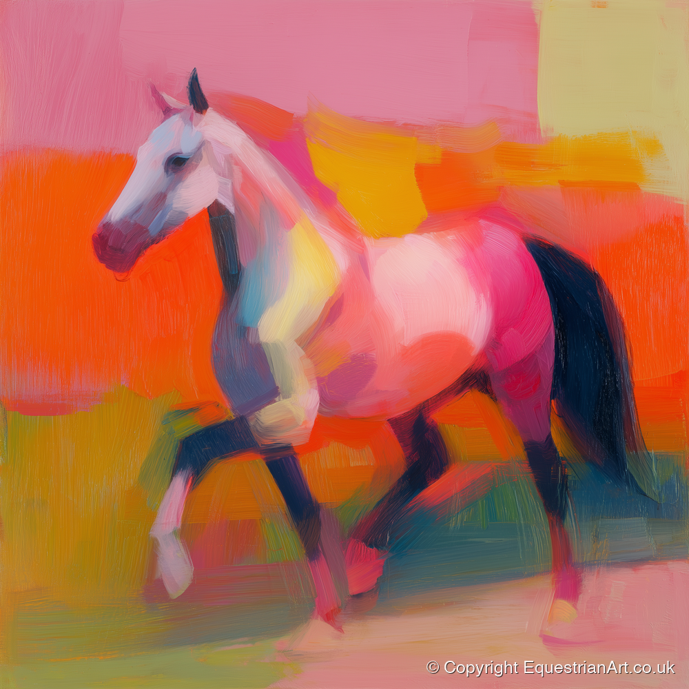 Vivid Equine Stride - horse breed art print and canvas by Rosalind Pierce A.I