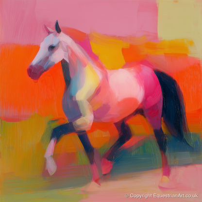 Vivid Equine Stride - horse breed art print and canvas by Rosalind Pierce A.I