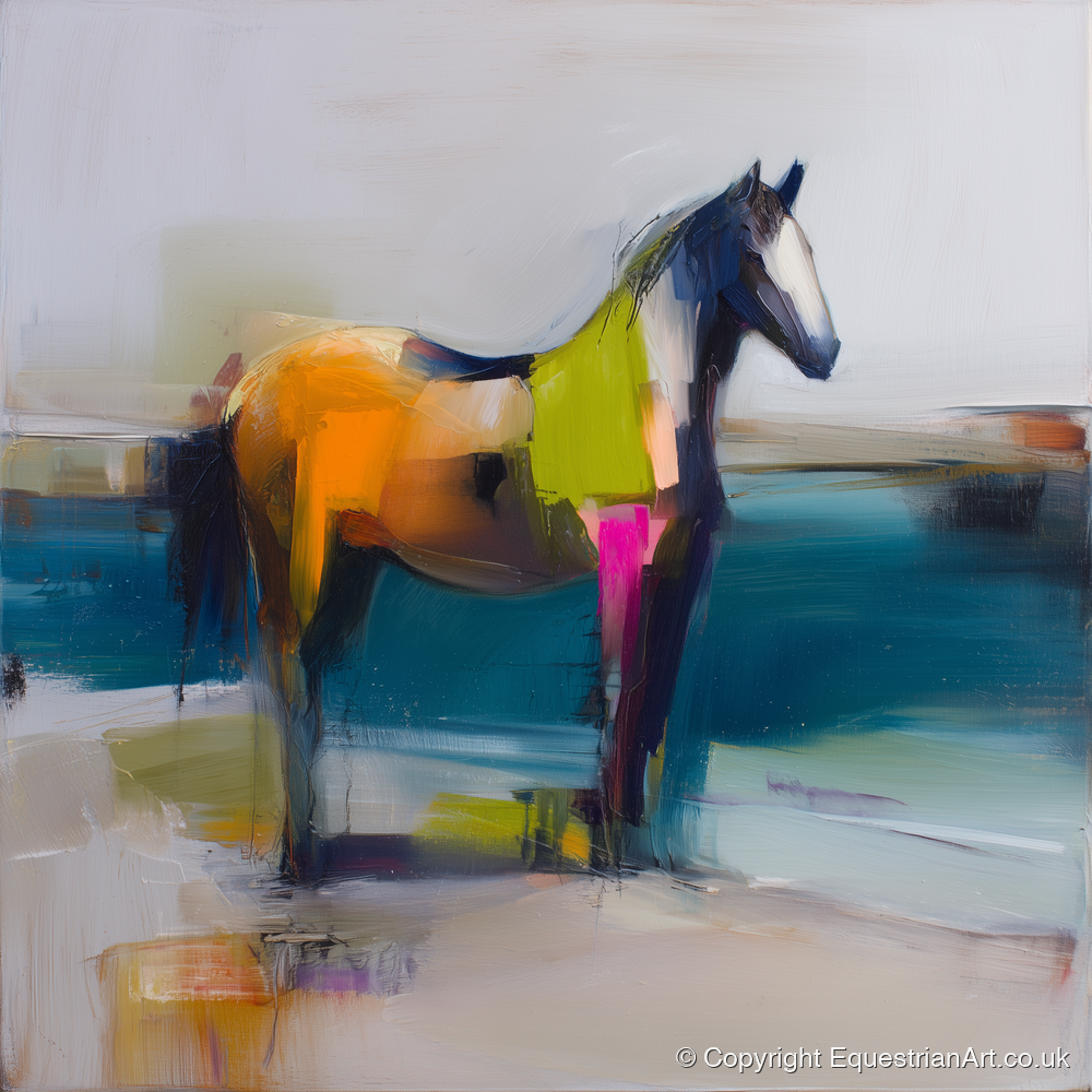 Vivid Horizon - horse landscape art print and canvas by Warren Yates A.I