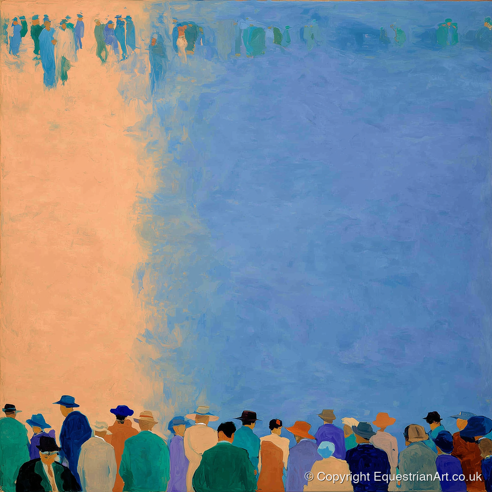 Waiting for the Field - racing horse art print and canvas by Lydia Thornton A.I