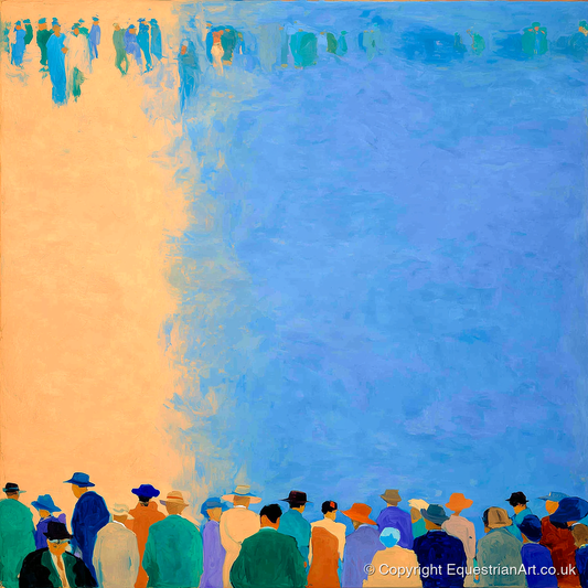Waiting for the Field - racing horse art print and canvas by Lydia Thornton A.I