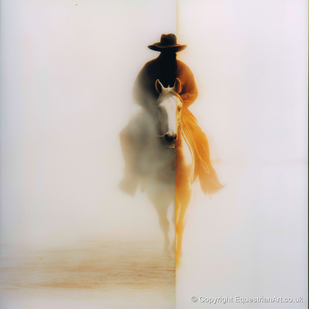 Western Mirage - western horse art print and canvas by George Weston A.I