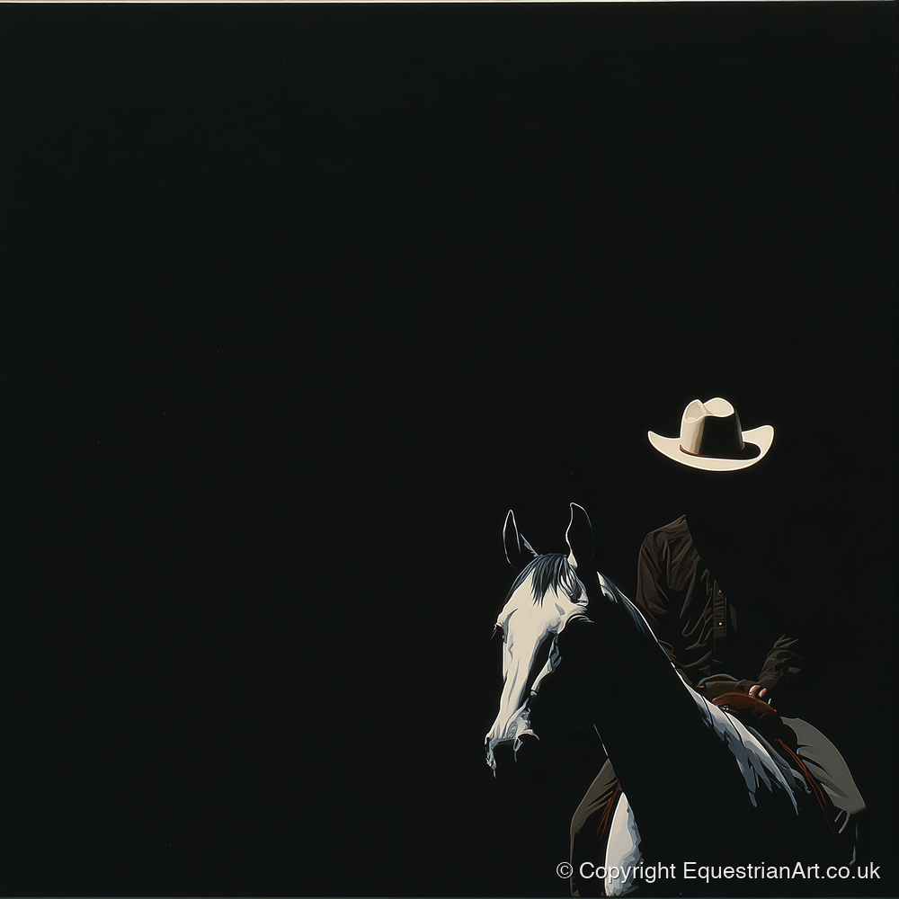 Western Solitude - western horse art print and canvas by Adelaide Calloway A.I