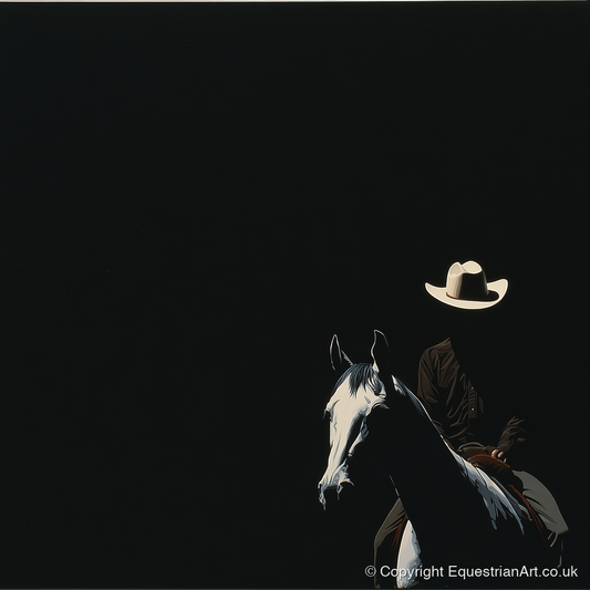Western Solitude - western horse art print and canvas by Adelaide Calloway A.I